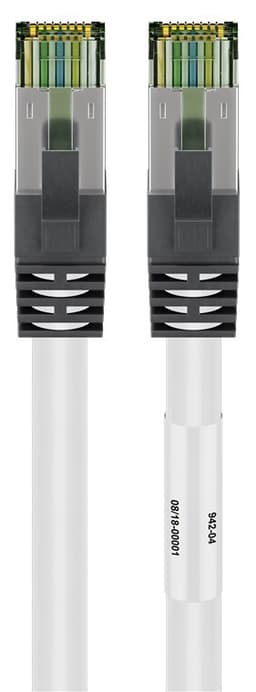 CAT 8.1 patchkabel, S/FTP (PiMF), hvid