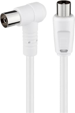 Vinklet antennekabel (80 dB), dobbeltskjermet