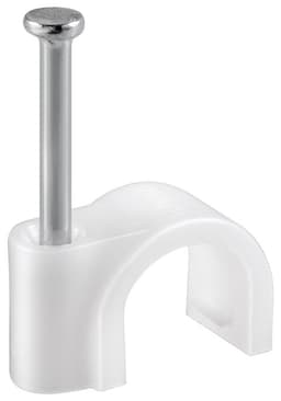 Kabelclips 12 mm, hvid