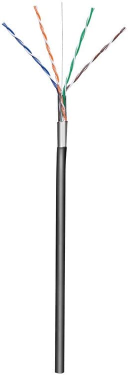 CAT 5e -verkkokaapeli ulkoasennukseen, F/UTP, musta