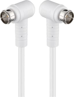 Vinklad SAT-antennkabel (80 dB), dubbelskärmad