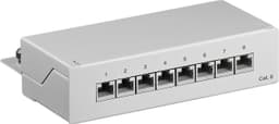 CAT 6 mini/desktop-patch-panel, 8 porte (1 HE)