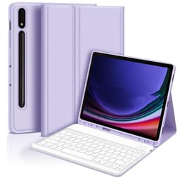 Violetti Bluetooth-näppäimistökotelo näppäimistöllä, yhteensopiva Samsung Galaxy Tab S7+/S7 Plus 12.4 tuuman kanssa