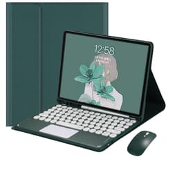 Bluetooth-näppäimistökotelo - Tummanvihreä päivitetty kosketuslevynäppäimistö, yhteensopiva Samsung Galaxy Tab S7 Plus 12,4 tuuman kanssa