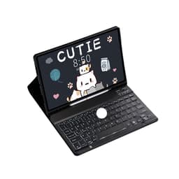 Musta taustavalaistu Bluetooth-näppäimistökotelo, yhteensopiva Samsung Galaxy Tab S9/S9 FE/S10 (10,9 tuumaa) kanssa