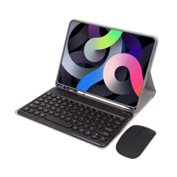 Musta Bluetooth-näppäimistökotelo + hiiri Samsung Galaxy Tab S7 Plus 12,4 tuumalle