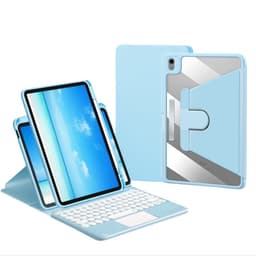 360° Roterende Bluetooth Tastatur Etui med Stativ til iPad 7./8./9. Generation 10,2 tommer - Blå