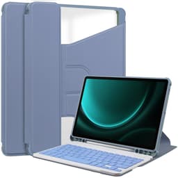 360° kääntyvä Bluetooth-näppäimistökotelo, yhteensopiva Samsung Tab S9 11 tuuman kanssa - Laventelin violetti