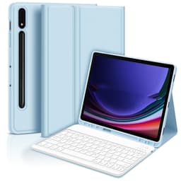 Bluetooth-näppäimistökotelo + näppäimistö Samsung Galaxy Tab S9+/S10+/S9 Plus 12.4 tuumalle - Sininen
