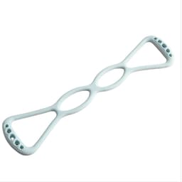 8-tals Træningselastik Yoga Strækrem - Perfekt til Skulderåbning og Rygtræning Blå