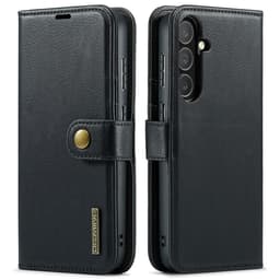 DG MING Samsung S25 FE 2-in-1 Magneetti Lompakkokotelo - Musta
