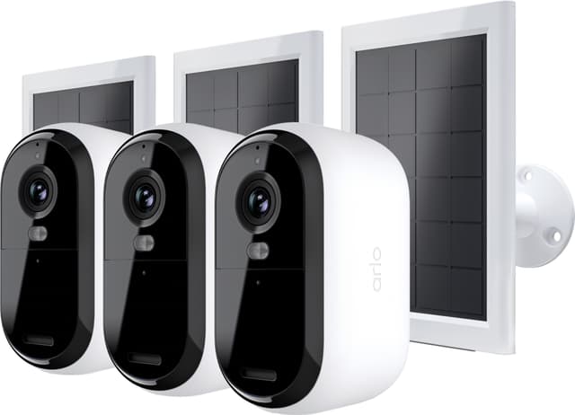 Arlo Essential 3 2K säkerhetskamera (3-pack) + Arlo solpanel (3)