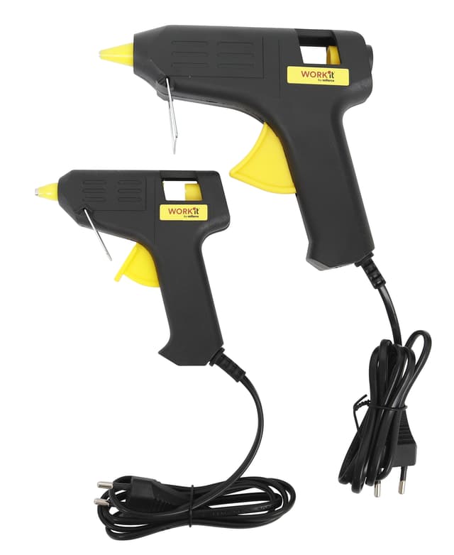WORK Itlimpistolsæt, 10 W og 50 W med 2×10 limstifter