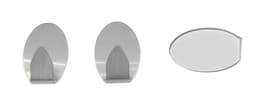 HOME It® selvklæbende krog 37 mm. børstet stål 3 stk.