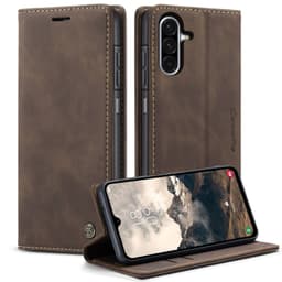 CASEME Retro Lompakkokotelo Samsung Galaxy A17 - Coffee
