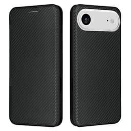 SKALO iPhone Air Carbon Fiber Plånboksfodral - Svart