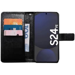 Wallet cover 3-kort Samsung Galaxy S24 FE - Sort