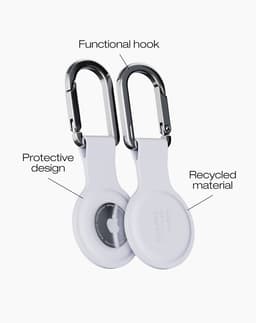 Silicone AirTag Holder White