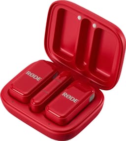 Röd trådlös clipsmikrofon (röd)