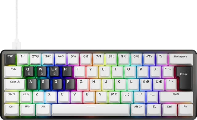 Pulsar PCMK 3 RGB gaming tastatur (hvid)