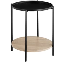 tectake Sidebord Sunderland 45.5 x 45.5 x 54.5 cm Industrielt Lyst Træ, Egetræ Sonoma