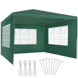 Havepavillon Barinas med 3 sidepaneler, vandtæt, 3x3m