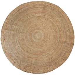 Håndvævet tæppe Glim af jute, boho-stil,rund