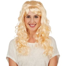 Blond paryk i hippie stil