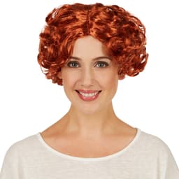 Rød paryk i Charlston stil