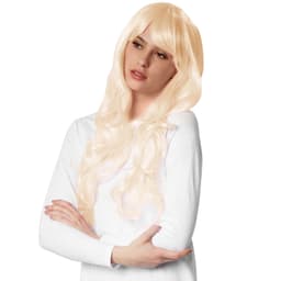 Peruk långt hår lockar