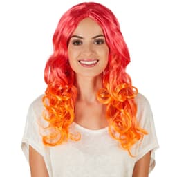 Paryk rød/orange ombré