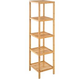 Fritstående reol i bambus 33x33x141cm