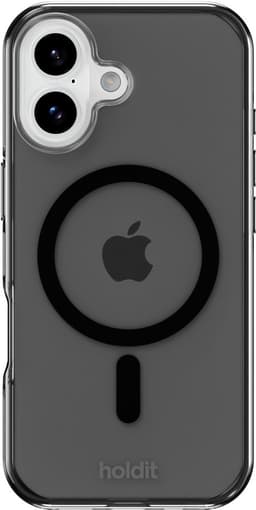 HOLDIT MagSafe iPhone 17 gjennomsiktig deksel (sort)
