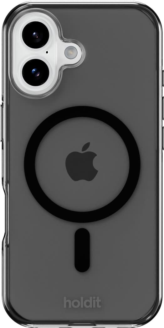 HOLDIT MagSafe iPhone 17 transparent mobilskal (svart)