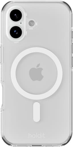 HOLDIT MagSafe iPhone 17 transparent mobilskal (vit)