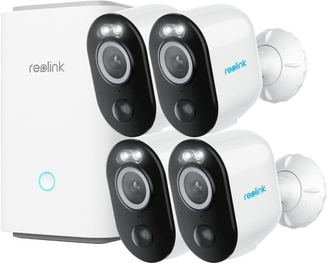 Reolink Argus 3 Pro 2K+ trådlös utomhusövervakningskamera (4-pack)