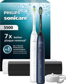 Philips Sonicare Series 5500 elektrisk tandbørste HX7119/01 (hvid/blå)