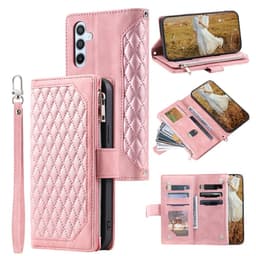 Samsung Galaxy A17 5G / A26 5G Zipper Wallet Case Rhombus Stitching Line Puhelinsuojus