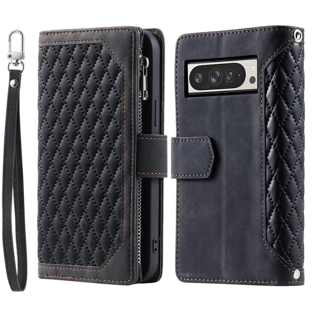 Til Google Pixel 10 Pro XL Zipper Wallet Case Rhombus Telefoncover