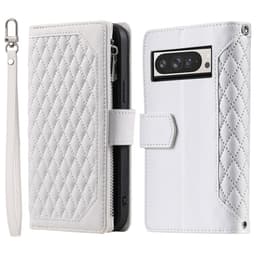 Google Pixel 10 Pro XL Zipper Wallet Case Rhombus Stitching Line Puhelinsuojus
