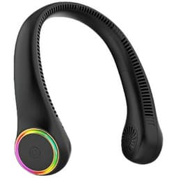 Fläkt Bärbar nackfläkt 3 hastigheter bladlös laddningsbar handsfree LED-lampor