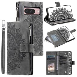 For Google Pixel 10 Pro / 10 / 9 Pro / 9  Lommebok Deksel Shell Mandala Blomstermønster