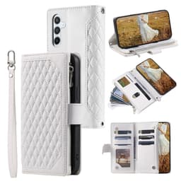 Samsung Galaxy A17 5G / A26 5G Zipper Wallet Case Rhombus Stitching Line Puhelinsuojus