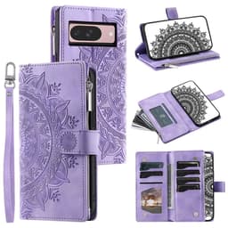 Til Google Pixel 10 Pro / 10 / 9 Pro / 9 tegnebogscover Cover Shell Mandala Blomstermønster