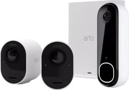 Arlo Ultra 2 4K kamera (2-pack) & Arlo 2K videoringklocka-paket