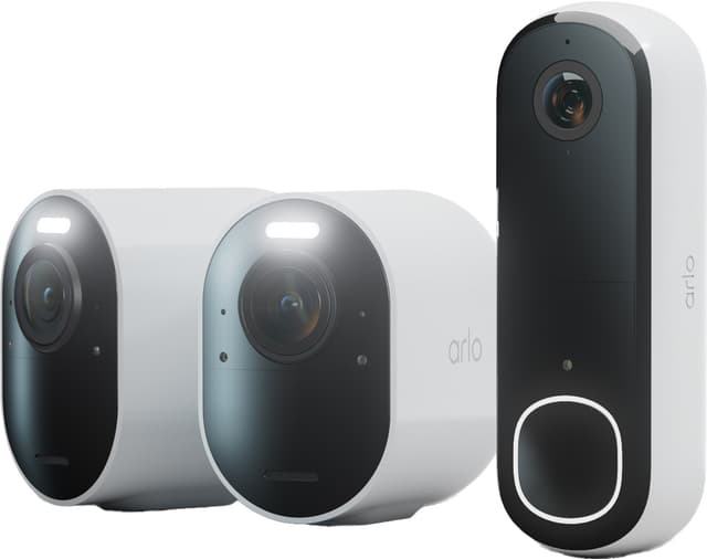 Arlo Pro 5S säkerhetskamera (2-pack) och Arlo 2K videoringklocka