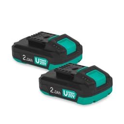VONROC Akku VPower 20V | Duo Pack | 2x 2.0Ah Li-ion Batteri med USB-C & Powerbank Funktion