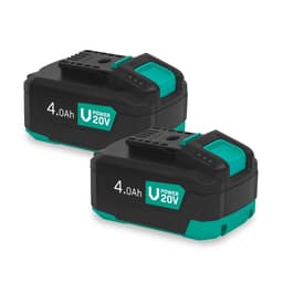 VONROC Akku VPower 20V | Duo Pack | 2x 4.0Ah Li-ion Batteri med USB-C & Powerbank Funktion