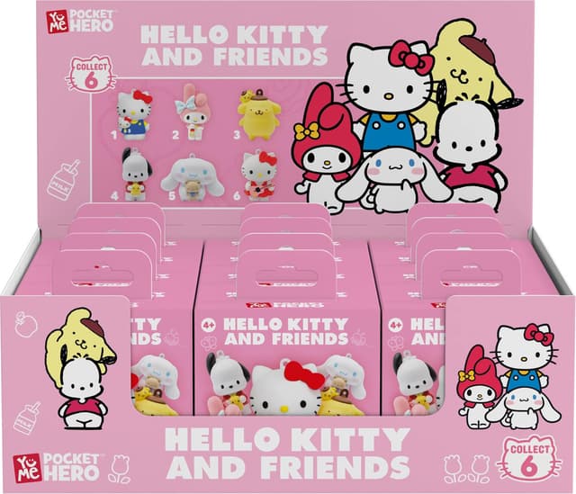 YuMe Pocket Hero Hello Kitty and Friends nyckelring (blind box)