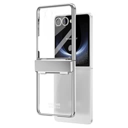 SKALO Samsung Z Flip7 ZLS Mirage-sarja Suojakuori näytönsuojalla - Hopea